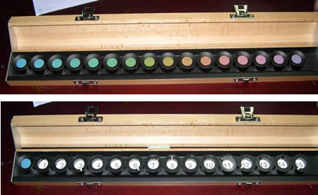 Farnsworth Panel D-15 hue test equipment